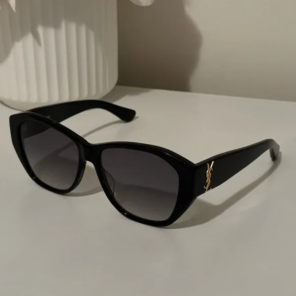 Saint Laurent Glossy Black Sunglasses Saint Laurent | Accessories | Saint Laurent Glossy Black  main image 2